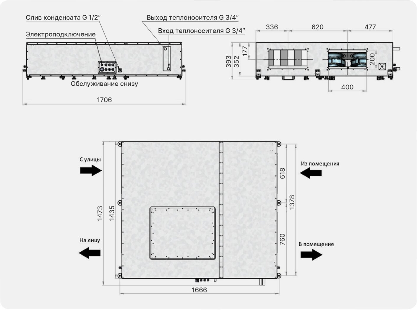 Приточно-вытяжная установка Node 1 - 1000 (25m), VEC (B190*2), E6, Compact,  цена в Санкт-Петербурге от компании Optovent