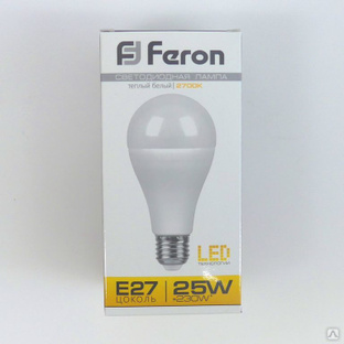 Лампа LED 25вт А60 теплая 230в Feron 