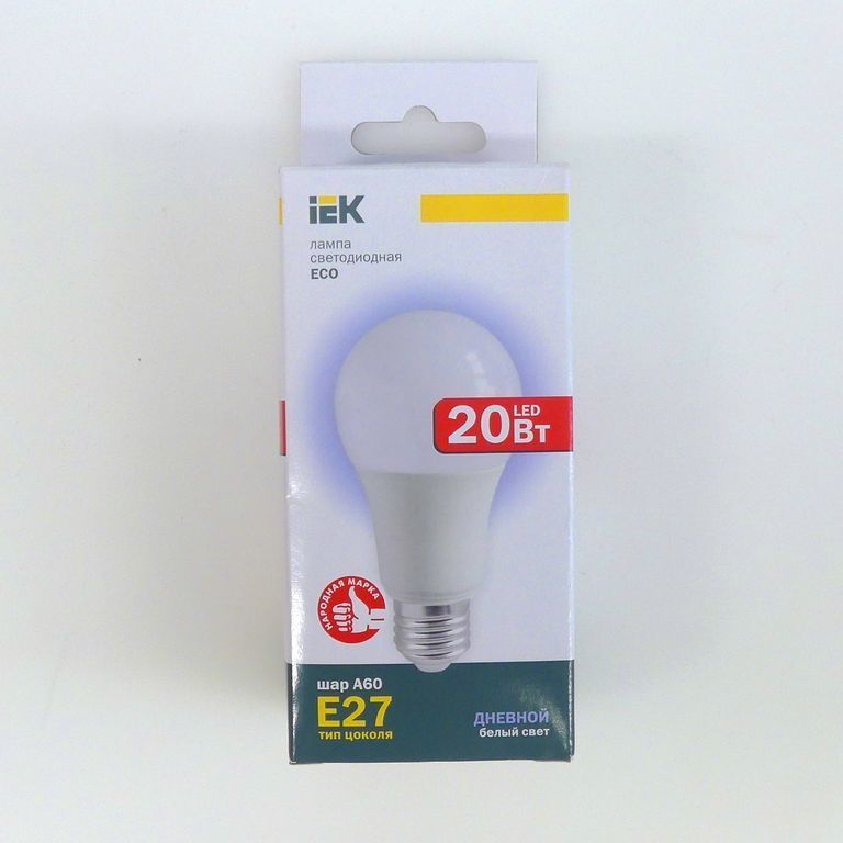 Лампа светодиодная LED 20вт 230в, Е27 тепло-белая IEK