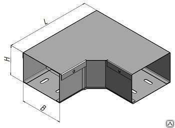 Короб угловой металлический суц 50х50 90 у1