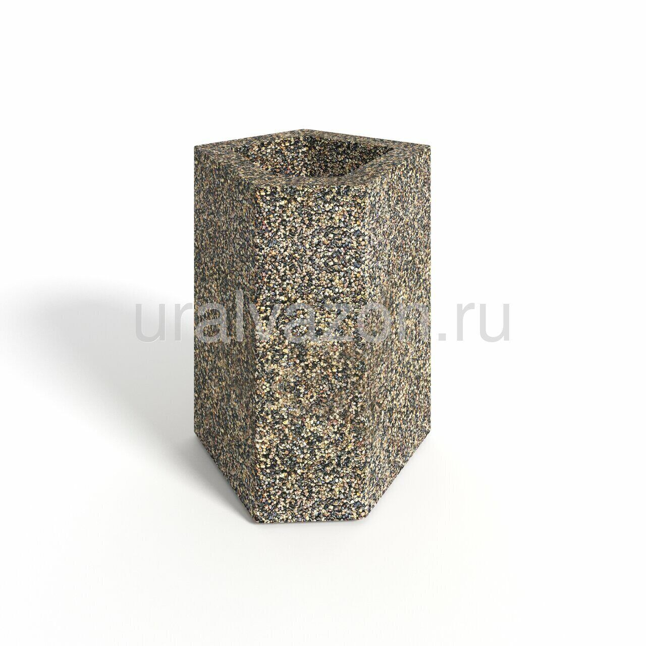 Урна бетонная УБ-4 450х510х590 мм (питерский гравий)