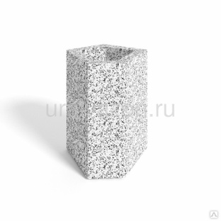 Урна бетонная УБ-4 450х510х590 мм (мрамор «Шахматка») #1