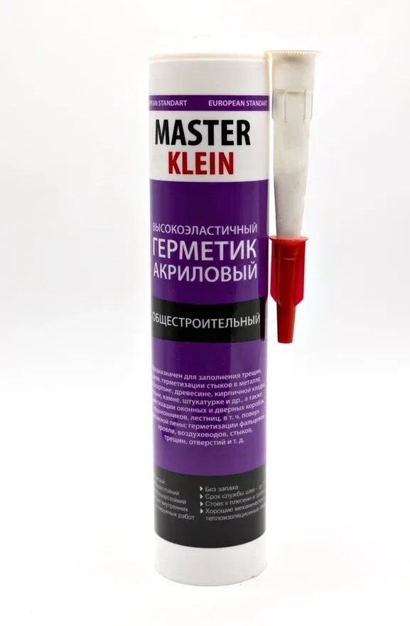Герметик акриловый общестроительный "Master Klein", белый, 310мл