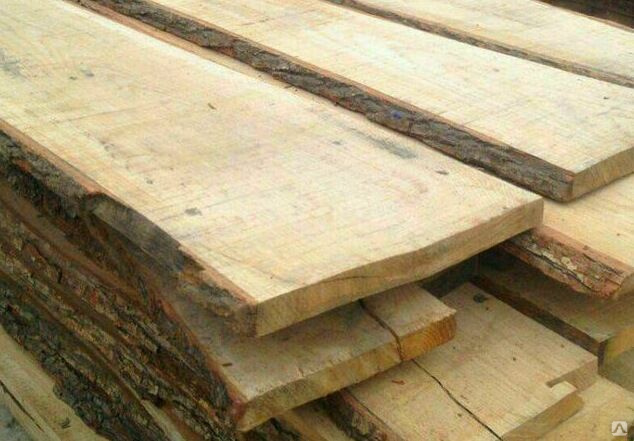 Доска необрезная лиственных пород (дуб), тех. сушки,влж. до 13% 25(27 ...