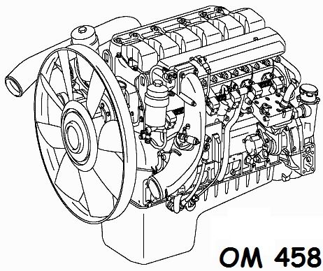 Двигатель Мерседес OM458.980LA Euro 3 Industrial engine