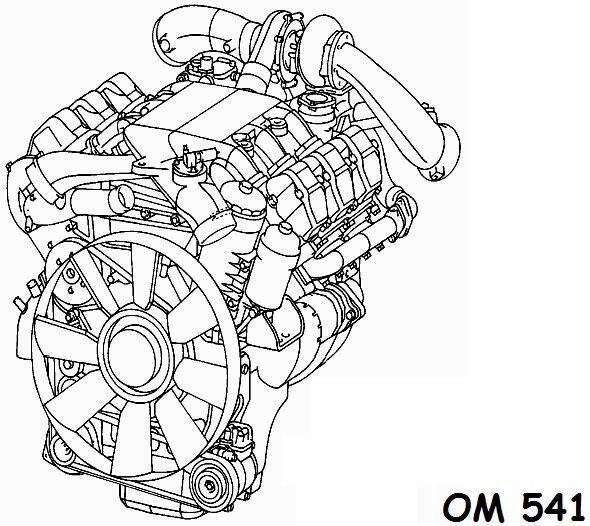 Двигатель Мерседес Актрос OM541.921LA MP2, MP3 Euro 2
