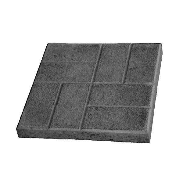 Тротуарная плитка "8 Кирпичей" (шагрень) Темно-серый