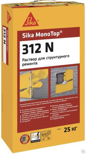 Ремонтный раствор на цементной основе, Sika MonoTop-312 N, сухая смесь 25 кг 1/48 