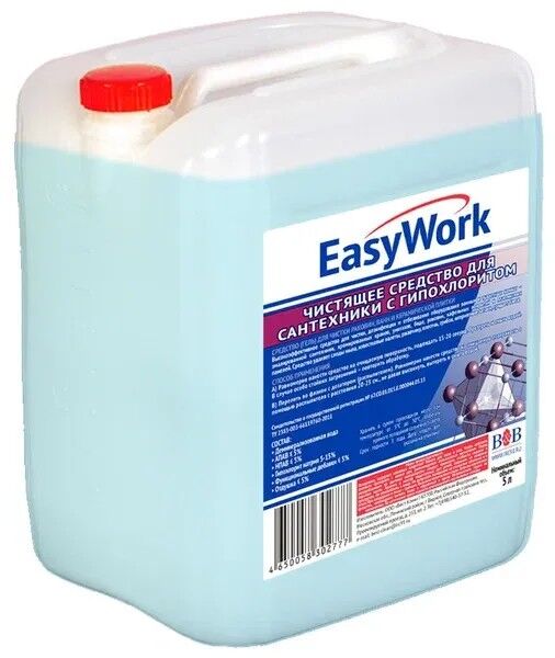 Средство для чистки сантехники с гипохлоритом 5 л. 1/4 EasyWork