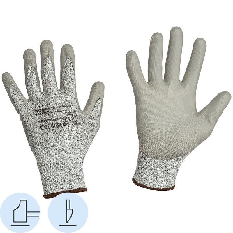 Перчатки Scaffa Рубеж ПУ В DY110DG-PU для защиты от порезов с полиуретановым покрытием (13 класс, размер 11 (XXL))