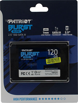 Накопитель SSD Patriot SATA III 120Gb PBE120GS25SSDR Burst Elite 2.5''