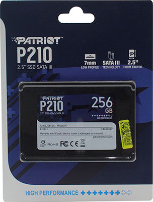 Накопитель SSD Patriot SATA III 256Gb P210S256G25 P210 2.5''