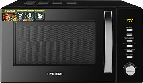 Микроволновая печь - СВЧ Hyundai HYM-D3028, черный/серебристый HYM-D3028 черный/серебристый