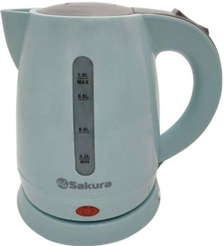 Чайник электрический Sakura SA-2342BLS, 1 л, голубой/серый SA-2342BLS 1 л голубой/серый