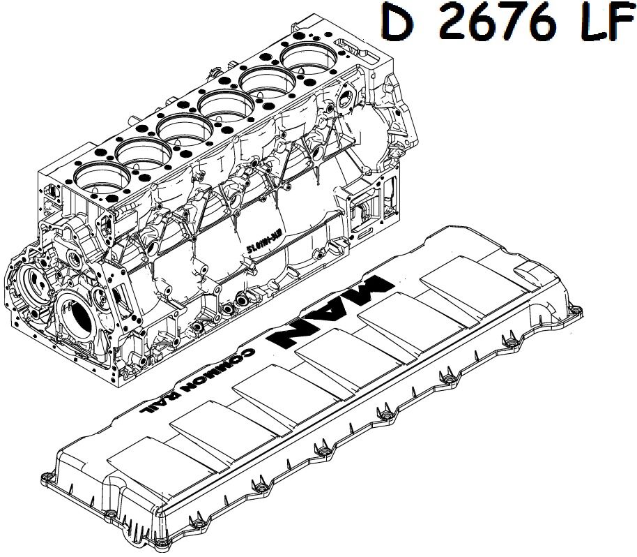 Двигатель Ман D2676LF83 Euro 6