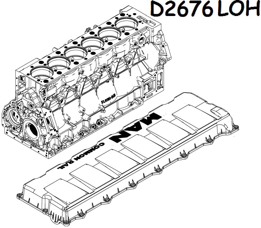 Двигатель Ман Автобус D2676LOH28, Euro 5