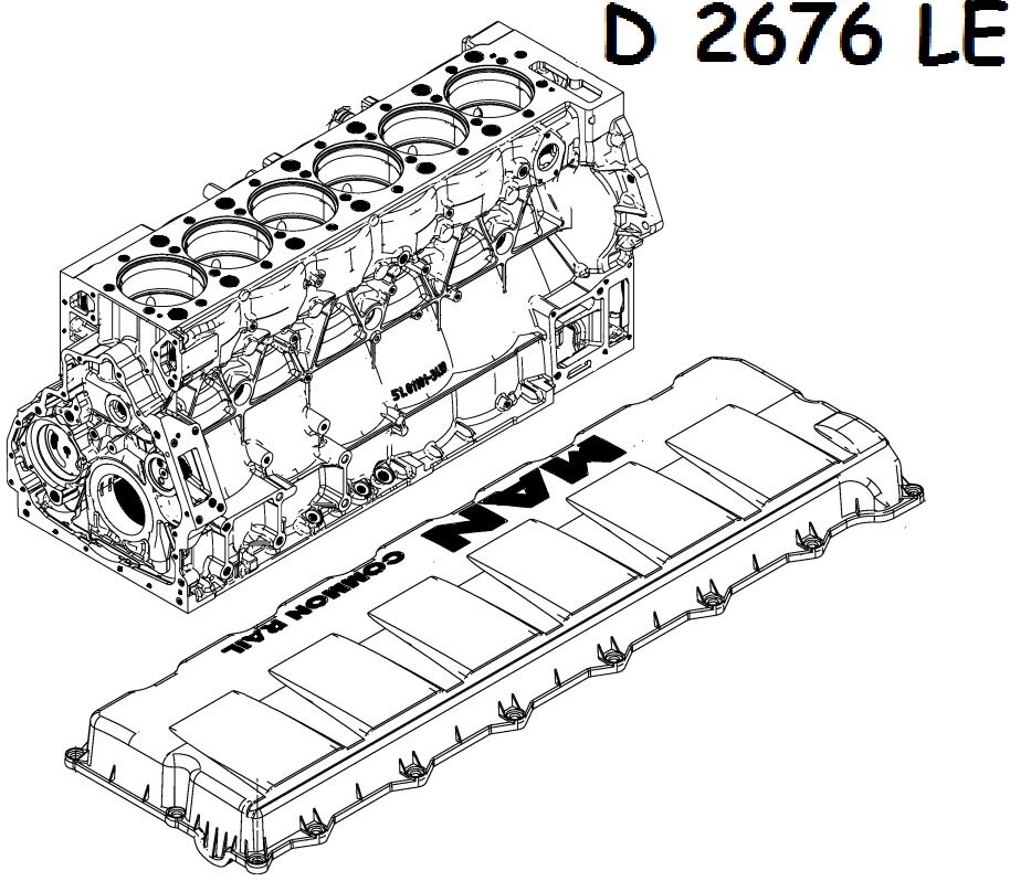 Судовой двигатель Man D2676 LE435