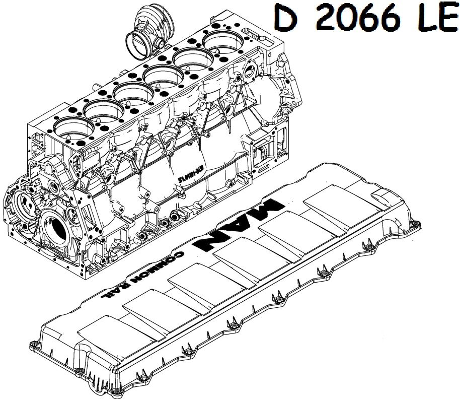 Двигатель Ман промышленный (судовой) D2066LE121