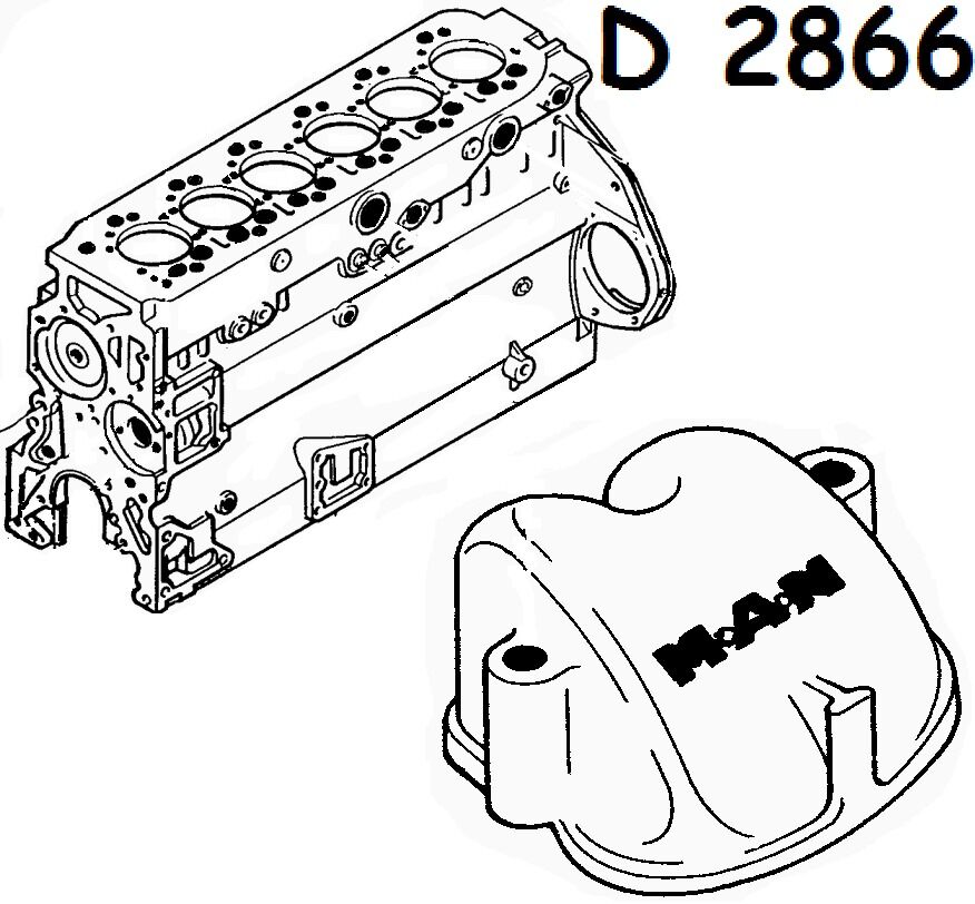 Двигатель Ман D2866F, D2866FG, D2866FOH Euro 0, 1