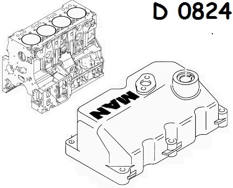 Двигатель Ман D0824LFL, Euro 1, 2