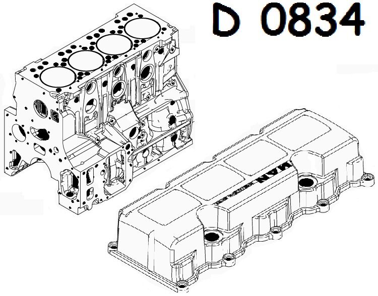 Двигатель Ман D0834LF, Euro 3, MAN L2000, M2000