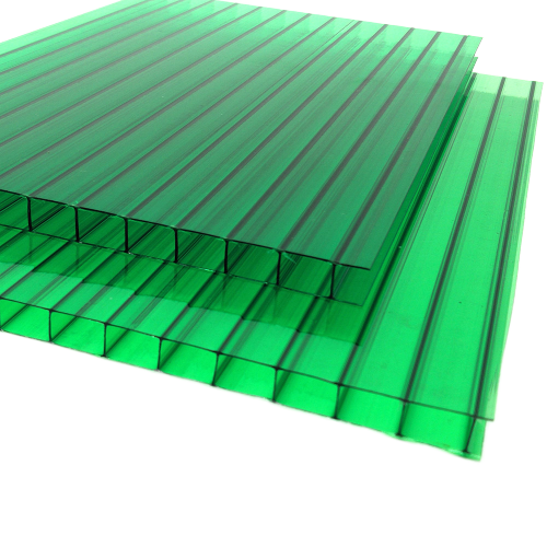 Поликарбонат сотовый зеленый 10 мм 2100х12000 мм