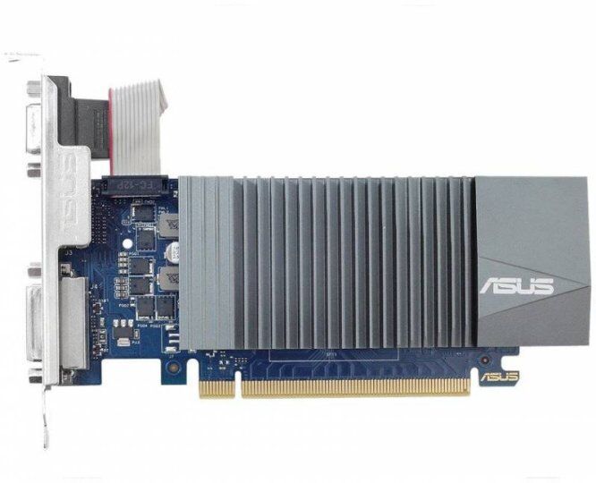 Видеокарта ASUS PCI-E GT710-SL-2GD3-BRK-EVO NVIDIA GeForce GT 710 2048Mb 64 DDR3 954/900 DVIx1 HDMIx1 CRTx1 HDCP Ret low