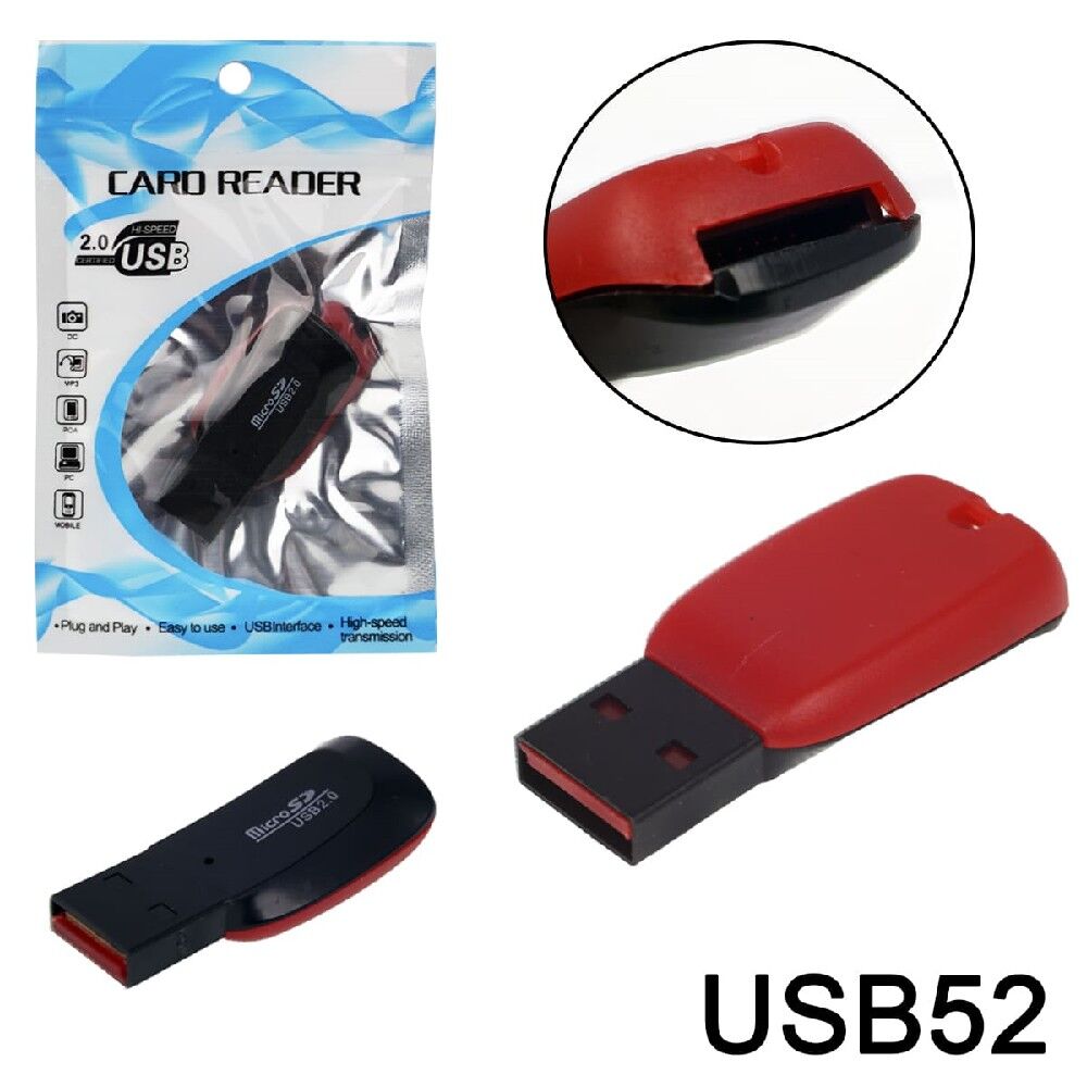 Картридер micro SD USB52 50pcs