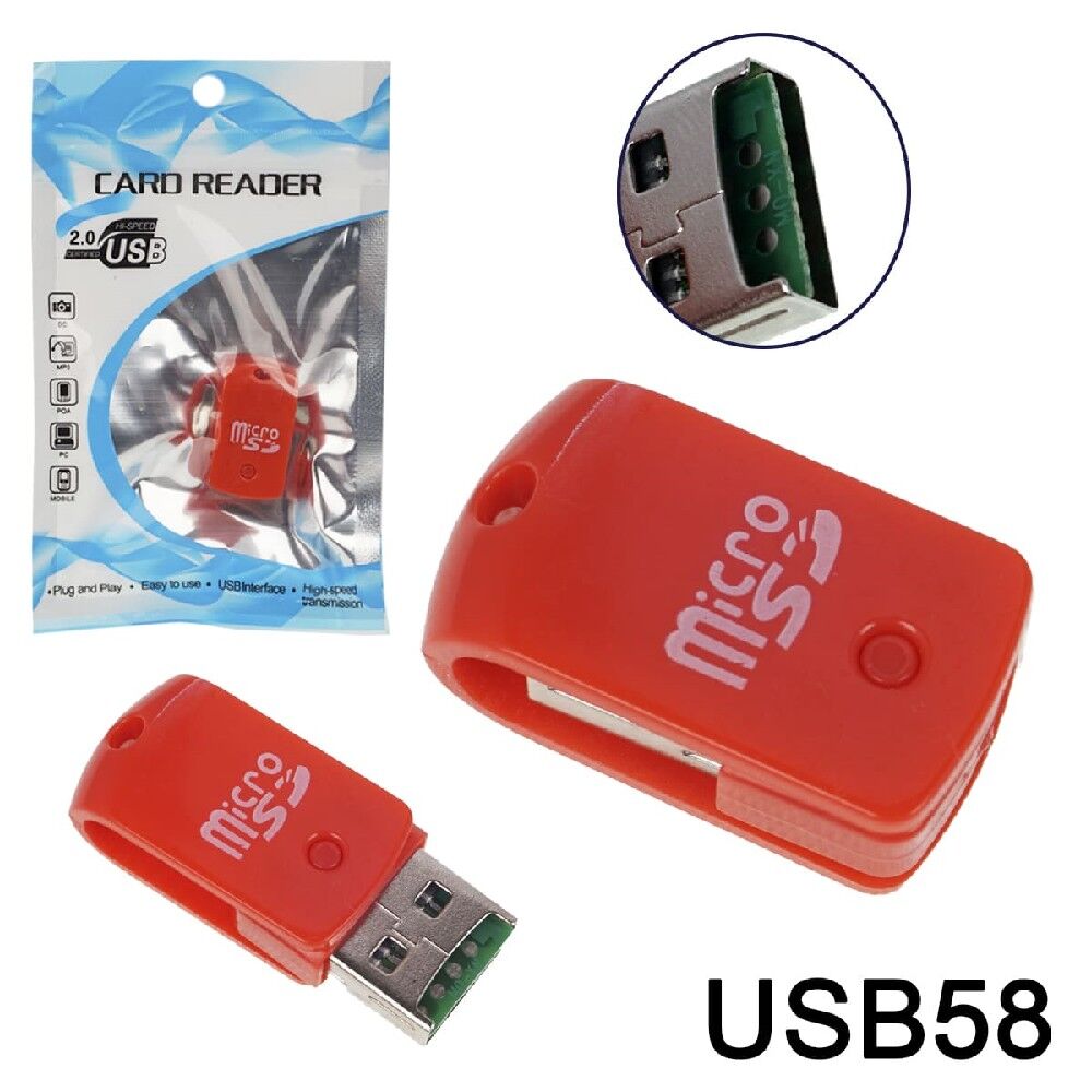 Картридер micro SD USB58 50pcs
