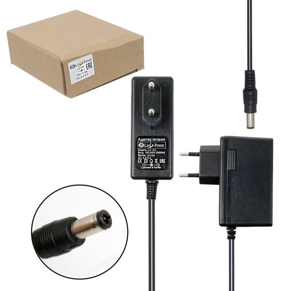 Блок питания Live-Power 12V LP107 12V/2A кабель 1800mm (5,5х2,5)