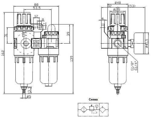 Кран шаровой DN.ru КШПП 316.200-ISO Ду100 Ру63 SS316 полнопроходной под приварку D160-11464 2