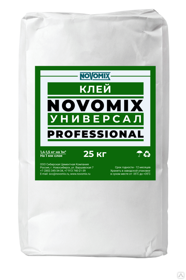 Клей NOVOMIX Универсал 25 кг