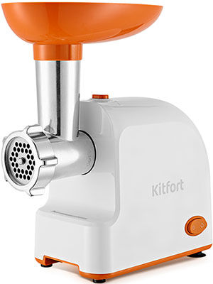 Мясорубка Kitfort КТ-2113-1 бело-оранжевая