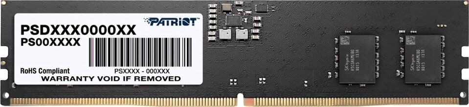 Оперативная память Patriot DDR5 8Gb 4800MHz PSD58G480041 Signature RTL PC5-38400 CL40 DIMM ECC 288-pin 1.1В single rank