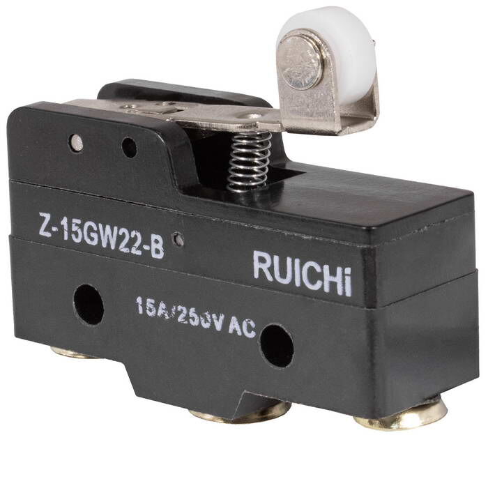 Микропереключатель Z-15GW22-B 3 контакта, 15A 250V (ролик, короткий)