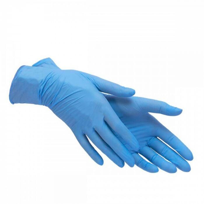 Нитриловые перчатки, смотровые, неопудренные, c однократной хлоринацией, нестерил., VN., M, 50 пар (100 шт)