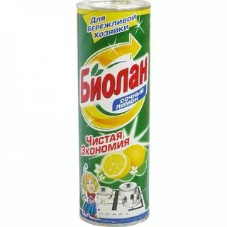 Чистящее средство "БИОЛАН" Сочный лимон 400г,
