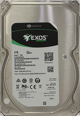 Жесткий диск HDD Seagate Original SATA-III 4Tb ST4000NM000A Exos 7E8 (7200rpm) 256Mb 3.5''