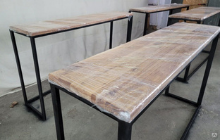 Барный стол (барная стойка) размер 200*50 см., столешница дуб, толщина  40 мм #1