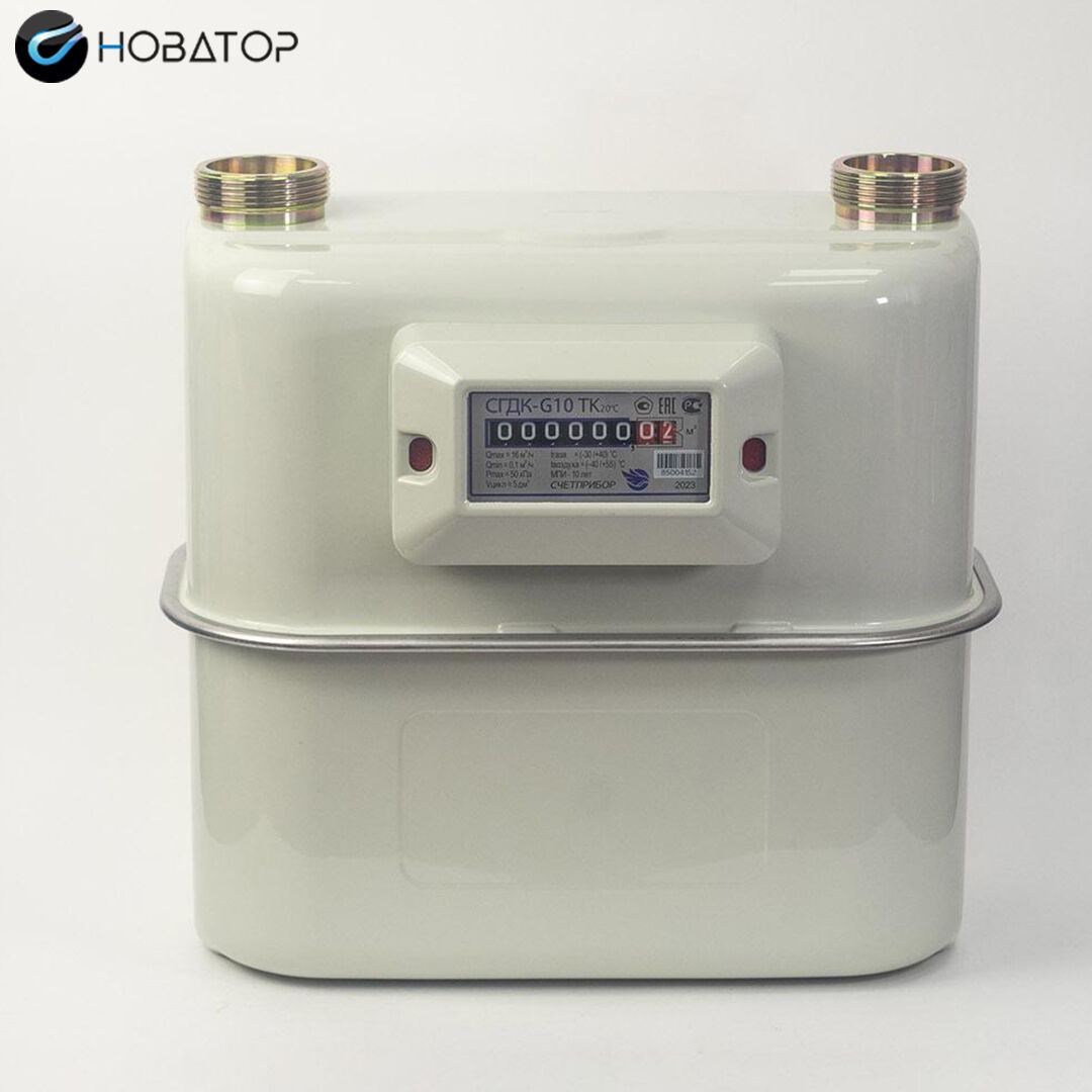 Счетчик газа СГДК-G 10 Счетприбор (Орел) диафрагменный коммунальный с механической термокоррекцией