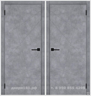 Тоскана бетон серый ДГ межкомнатная дверь покрытие экошпон. Производство Россия. #1