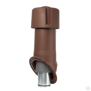 Комплект кровельного выхода вентиляции Krovent Seam 125is, цвет: коричневый 