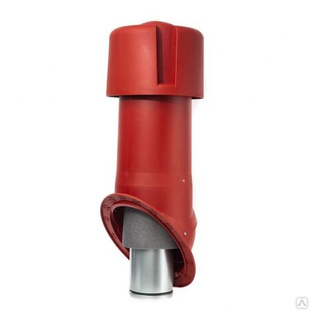 Комплект кровельного выхода вентиляции Krovent Seam 125is, цвет: красный 
