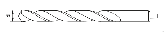 Сверло с цилиндрическим хвостовиком ф14,5 мм шлифовальное проточный хвостовик 13 мм 2