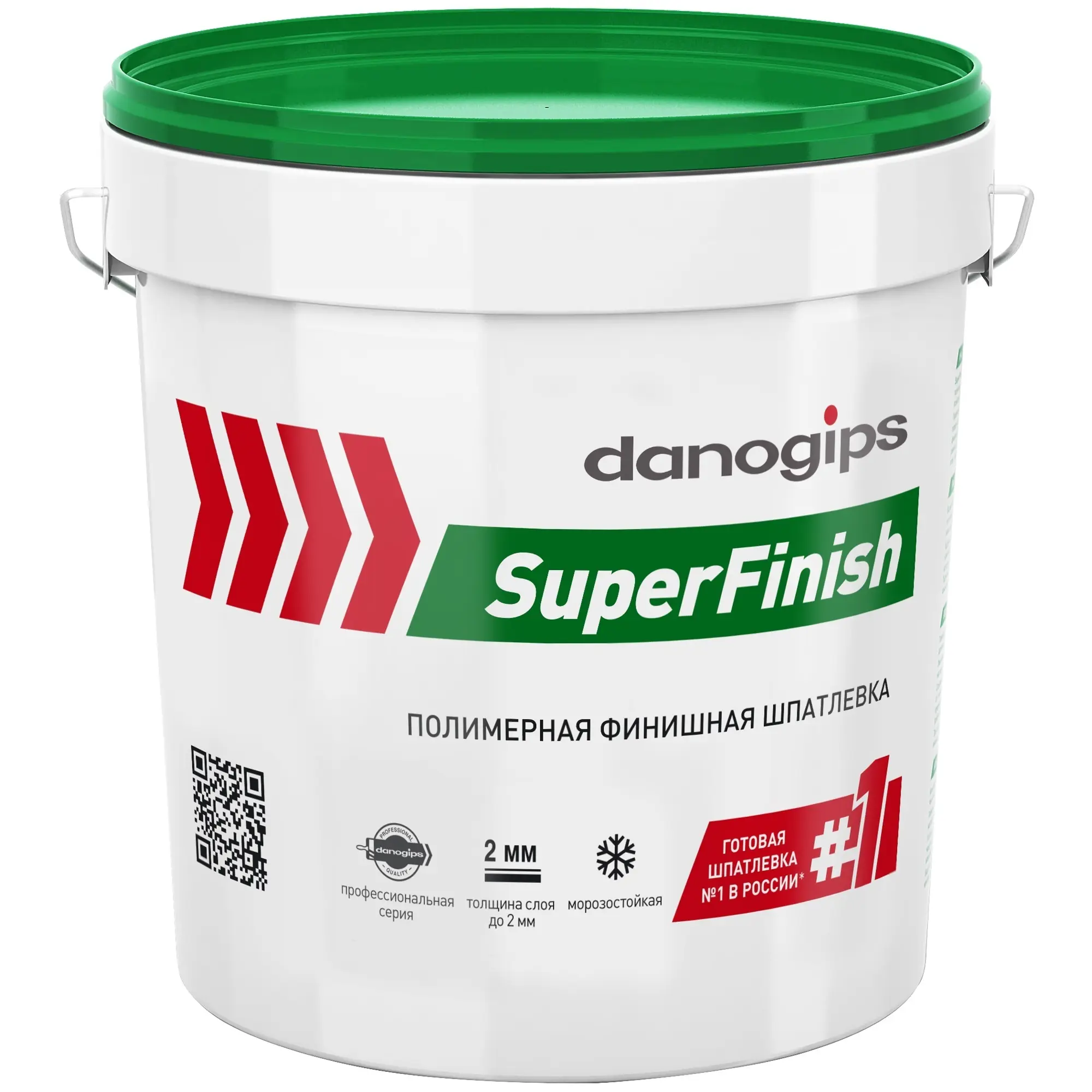 Шпатлевка готовая финишная SuperFinish 11 л/18,1 кг, DANOGIPS Danogips