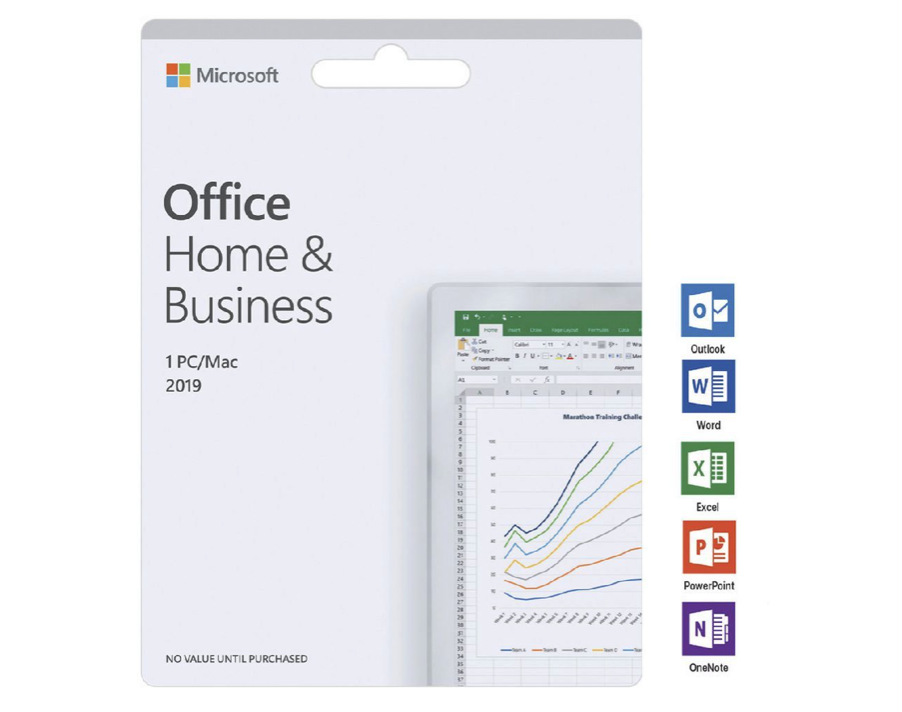 Програмное обеспечение Office 2019 Home&Business box со всем комплектом
