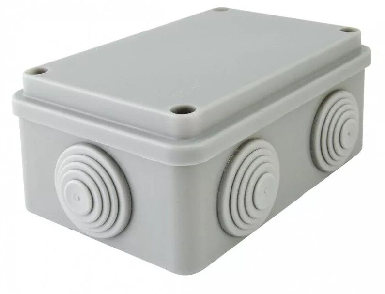 Коробка распределительная квадратная, Размер: 60х60х30 мм, Кол-во вводов: 4, Материал: пластик