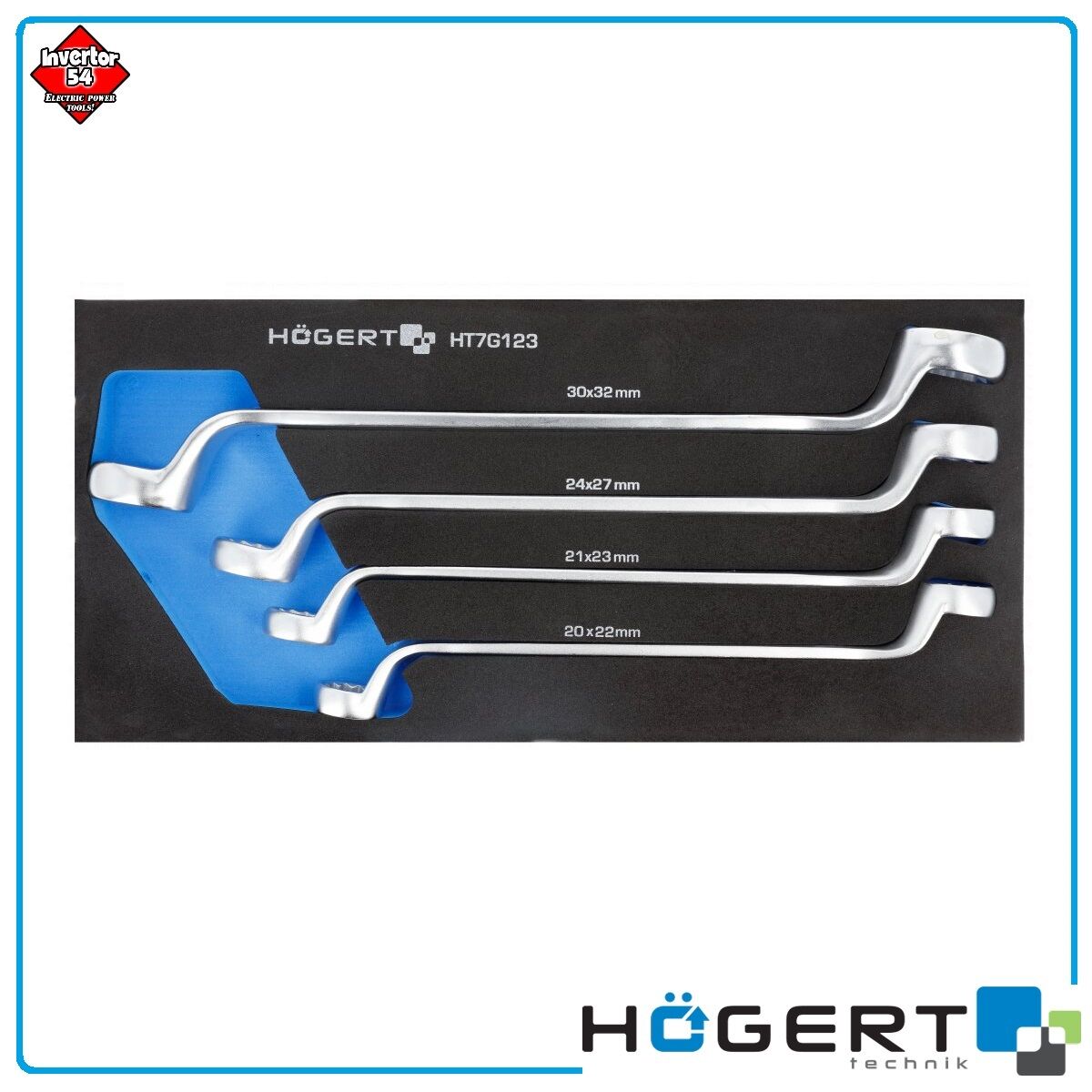 Набор ключей HOEGERT накидных коленчатых HT7G123 ложемент EVA