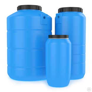 Емкость накопительная для воды T 200 л. под плотность до 1.2 г/см3 синяя, 970х555х555 