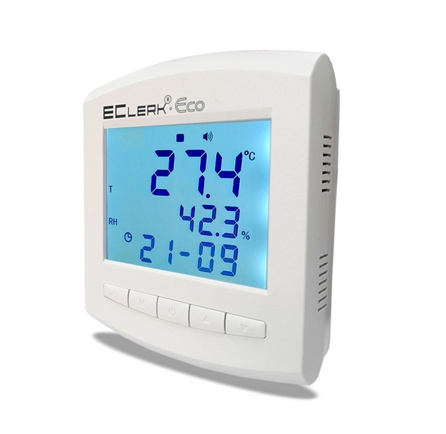 Термогигрометры Рэлсиб НПП EClerk-Eco-M-RHT-11-R-e Измеритель-регистратор (с дисплеем. RS485, выносные сенсоры) (Без пов